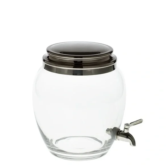 Pottery Barn Classic Glass 7.5 qt Drink Dispenser with Silver Spout and … - Picture 2 of 16